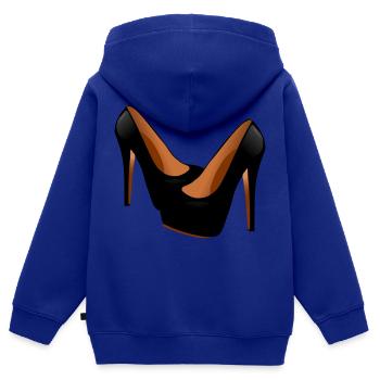 chaussures highheels schoes flipflops boots bottes37 - Sweat Premium à capuche zippé enfant bio - bleu roi - Dos - AI Model Kid Male (0cm)