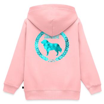 Armée de Maremman III - Sweat Premium à capuche zippé enfant bio - rose - Dos - AI Model Kid Female (0cm)