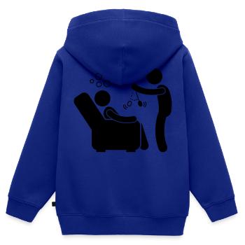 Hypnose - Hypnotisch - Kinder Premium Organic Zip Hoodie - Royalblau - Hinten - AI Model Kid Male (0cm)