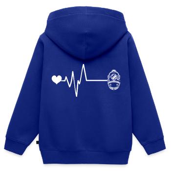 Tauchen Apnoe Herzschlag - Kinder Premium Organic Zip Hoodie - Royalblau - Hinten - AI Model Kid Male (0cm)