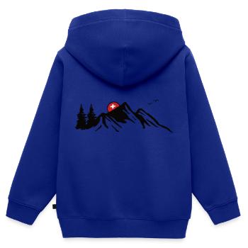 Schweiz Schweizerdeutsch Schweizer Südtirol - Kinder Premium Organic Zip Hoodie - Royalblau - Hinten - AI Model Kid Male (0cm)