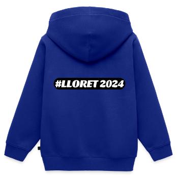 Lloret De Mar 2024 - Sweat Premium à capuche zippé enfant bio - bleu roi - Dos - AI Model Kid Male (0cm)