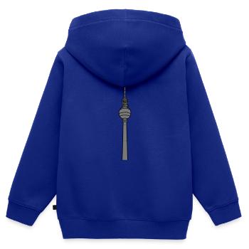 Fernsehturm Berlin 2 - Kinder Premium Organic Zip Hoodie - Royalblau - Hinten - AI Model Kid Male (0cm)