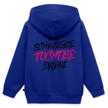 schwiegertochter deluxe krone - Kinder Premium Organic Zip Hoodie - Royalblau - Hinten - AI Model Kid Male (0cm)