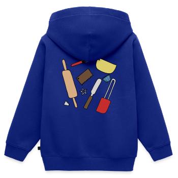 Konditor Bäcker Kuchen backen Cafe Konditor - Kinder Premium Organic Zip Hoodie - Royalblau - Hinten - AI Model Kid Male (0cm)