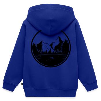 berge natur logo wald - Kinder Premium Organic Zip Hoodie - Royalblau - Hinten - AI Model Kid Male (0cm)