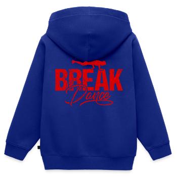 Breakdance Breakdancing - Kinder Premium Organic Zip Hoodie - Royalblau - Hinten - AI Model Kid Male (0cm)