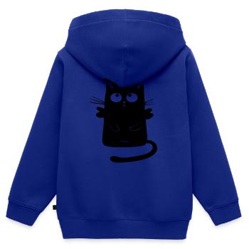 Christmas cat reindeer - Kids Premium Organic Zip-up Hoodie - royal blue - Back - AI Model Kid Male (0cm)