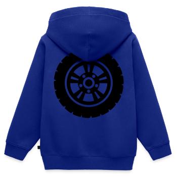 Reifen tuning - Kinder Premium Organic Zip Hoodie - Royalblau - Hinten - AI Model Kid Male (0cm)