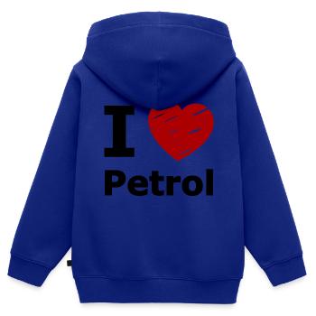 Amour de l’essence - Sweat Premium à capuche zippé enfant bio - bleu roi - Dos - AI Model Kid Male (0cm)