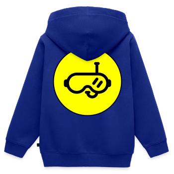 Diving goggles circle - Kids Premium Organic Zip-up Hoodie - royal blue - Back - AI Model Kid Male (0cm)