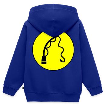 Angelrute angeln icon - Kinder Premium Organic Zip Hoodie - Royalblau - Hinten - AI Model Kid Male (0cm)
