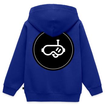 Taucherbrille Kreis - Kinder Premium Organic Zip Hoodie - Royalblau - Hinten - AI Model Kid Male (0cm)
