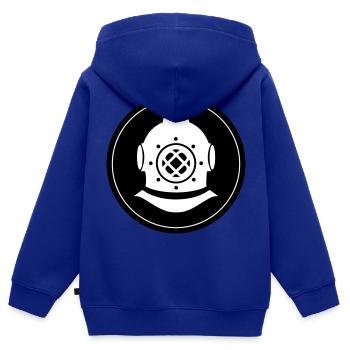 Apnoe Tauchen Kreis - Kinder Premium Organic Zip Hoodie - Royalblau - Hinten - AI Model Kid Male (0cm)