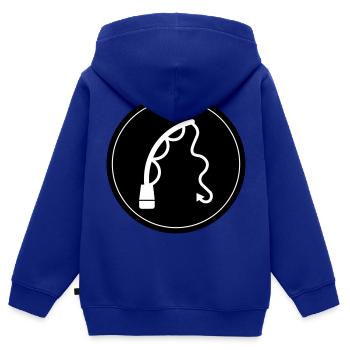 Angelrute angeln icon - Kinder Premium Organic Zip Hoodie - Royalblau - Hinten - AI Model Kid Male (0cm)