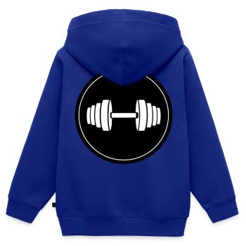 Hantel gewichte Kreis - Kinder Premium Organic Zip Hoodie - Royalblau - Hinten - AI Model Kid Male (0cm)
