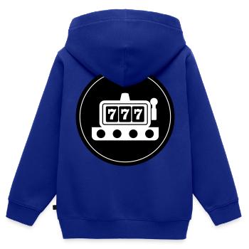 Cercle de bandits manchots - Sweat Premium à capuche zippé enfant bio - bleu roi - Dos - AI Model Kid Male (0cm)