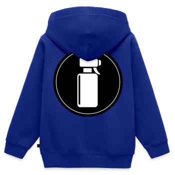 Barber Frisör Kreis - Kinder Premium Organic Zip Hoodie - Royalblau - Hinten - AI Model Kid Male (0cm)