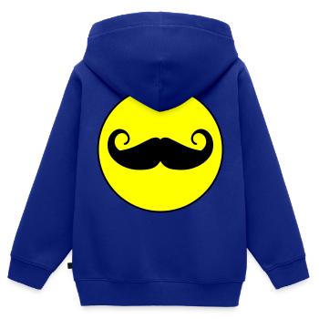 Schnurrbart symbol - Kinder Premium Organic Zip Hoodie - Royalblau - Hinten - AI Model Kid Male (0cm)