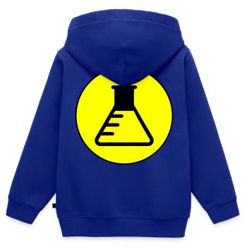 Icône de tube à essai - Sweat Premium à capuche zippé enfant bio - bleu roi - Dos - AI Model Kid Male (0cm)