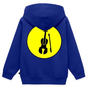 Violin icon icon - Kids Premium Organic Zip-up Hoodie - royal blue - Back - AI Model Kid Male (0cm)