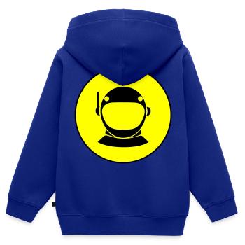Astronaut icon icon - Kids Premium Organic Zip-up Hoodie - royal blue - Back - AI Model Kid Male (0cm)