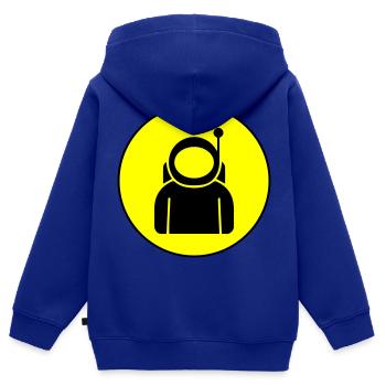 Astronaut icon icon - Kids Premium Organic Zip-up Hoodie - royal blue - Back - AI Model Kid Male (0cm)