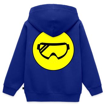 Skibrille icon - Kinder Premium Organic Zip Hoodie - Royalblau - Hinten - AI Model Kid Male (0cm)