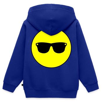 Sunglasses icon icon - Kids Premium Organic Zip-up Hoodie - royal blue - Back - AI Model Kid Male (0cm)