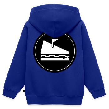 Sandwich Food - Kinder Premium Organic Zip Hoodie - Royalblau - Hinten - AI Model Kid Male (0cm)