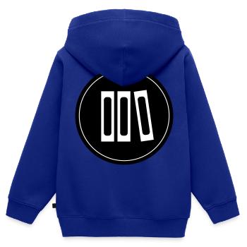 Lire des livres - Sweat Premium à capuche zippé enfant bio - bleu roi - Dos - AI Model Kid Male (0cm)