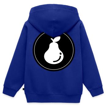 Birne Obst - Kinder Premium Organic Zip Hoodie - Royalblau - Hinten - AI Model Kid Male (0cm)