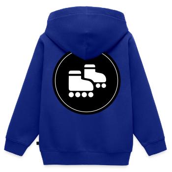 Patins à roues alignées sport - Sweat Premium à capuche zippé enfant bio - bleu roi - Dos - AI Model Kid Male (0cm)