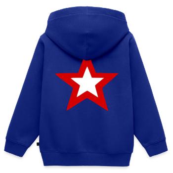 Der polnische Himmelstern - Kinder Premium Organic Zip Hoodie - Royalblau - Hinten - AI Model Kid Male (0cm)