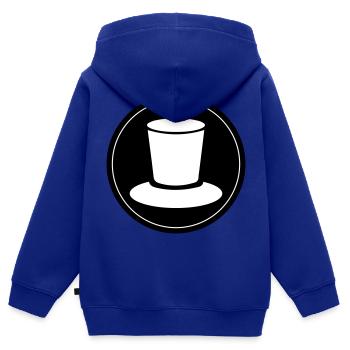 Zylinder Bräutigam Kreis - Kinder Premium Organic Zip Hoodie - Royalblau - Hinten - AI Model Kid Male (0cm)