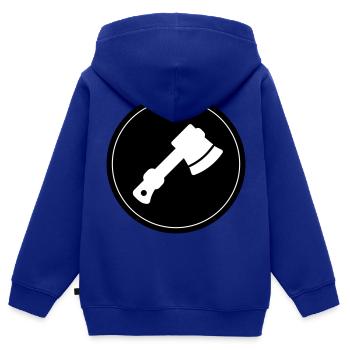 Kletterausrüstung Kreis eispickel - Kinder Premium Organic Zip Hoodie - Royalblau - Hinten - AI Model Kid Male (0cm)
