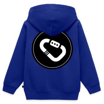 Kletterausrüstung Karabiner Kreis - Kinder Premium Organic Zip Hoodie - Royalblau - Hinten - AI Model Kid Male (0cm)