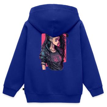 Science Fiction Girl das hervorragende Geschenk für - Kinder Premium Organic Zip Hoodie - Royalblau - Hinten - AI Model Kid Male (0cm)