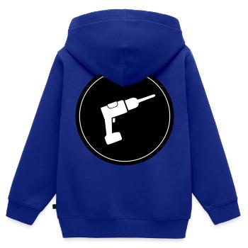 Bohrmaschine - Kinder Premium Organic Zip Hoodie - Royalblau - Hinten - AI Model Kid Male (0cm)