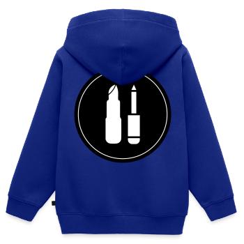 Make Up Cosmetic Icon - Kids Premium Organic Zip-up Hoodie - royal blue - Back - AI Model Kid Male (0cm)