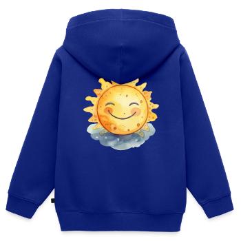 Sonnenschein - Kinder Premium Organic Zip Hoodie - Royalblau - Hinten - AI Model Kid Male (0cm)