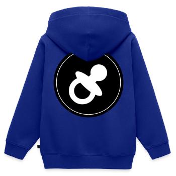 Sucette Bébé - Sweat Premium à capuche zippé enfant bio - bleu roi - Dos - AI Model Kid Male (0cm)