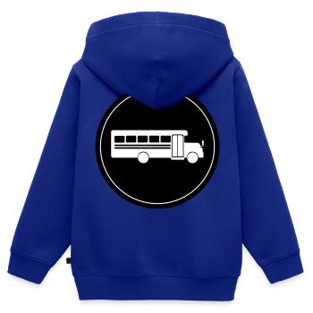 Schule Schulbus - Kinder Premium Organic Zip Hoodie - Royalblau - Hinten - AI Model Kid Male (0cm)
