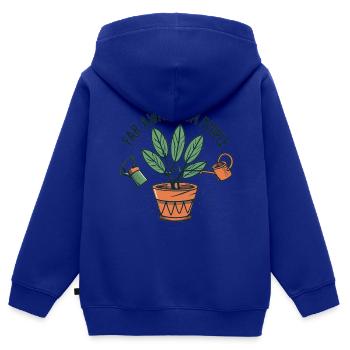 Pflanzen - Kinder Premium Organic Zip Hoodie - Royalblau - Hinten - AI Model Kid Male (0cm)