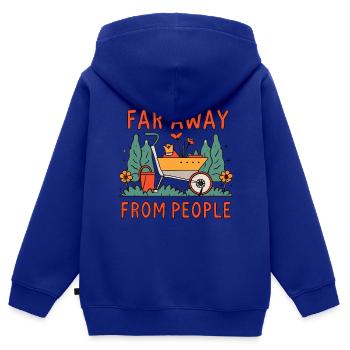 Gärtner - Kinder Premium Organic Zip Hoodie - Royalblau - Hinten - AI Model Kid Male (0cm)