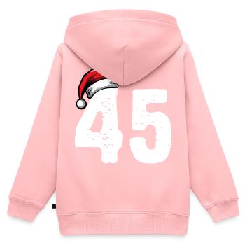 45 Number Christmas - Kids Premium Organic Zip-up Hoodie - rose - Back - AI Model Kid Female (0cm)
