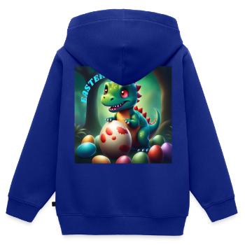 Niedliche Dinosaurier rote Augen Ostern - Kinder Premium Organic Zip Hoodie - Royalblau - Hinten - AI Model Kid Male (0cm)