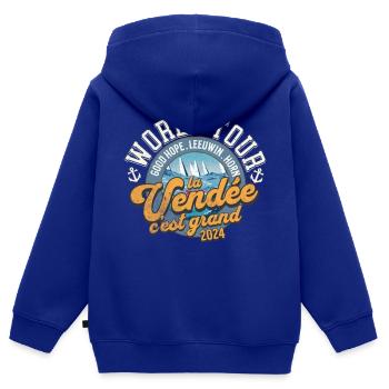 Welttournee Regatta 2024 - Kinder Premium Organic Zip Hoodie - Royalblau - Hinten - AI Model Kid Male (0cm)