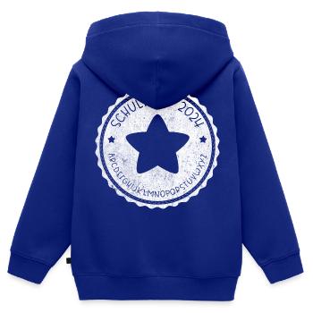 Bye Bye Kindergarten ABC Schulkind 2024 - Kinder Premium Organic Zip Hoodie - Royalblau - Hinten - AI Model Kid Male (0cm)