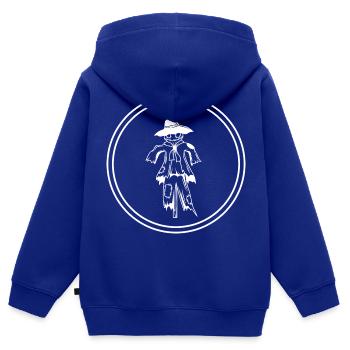 Scarecrow - Kids Premium Organic Zip-up Hoodie - royal blue - Back - AI Model Kid Male (0cm)